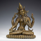 BRONZE STATUE OF USHNISHAVIJAY