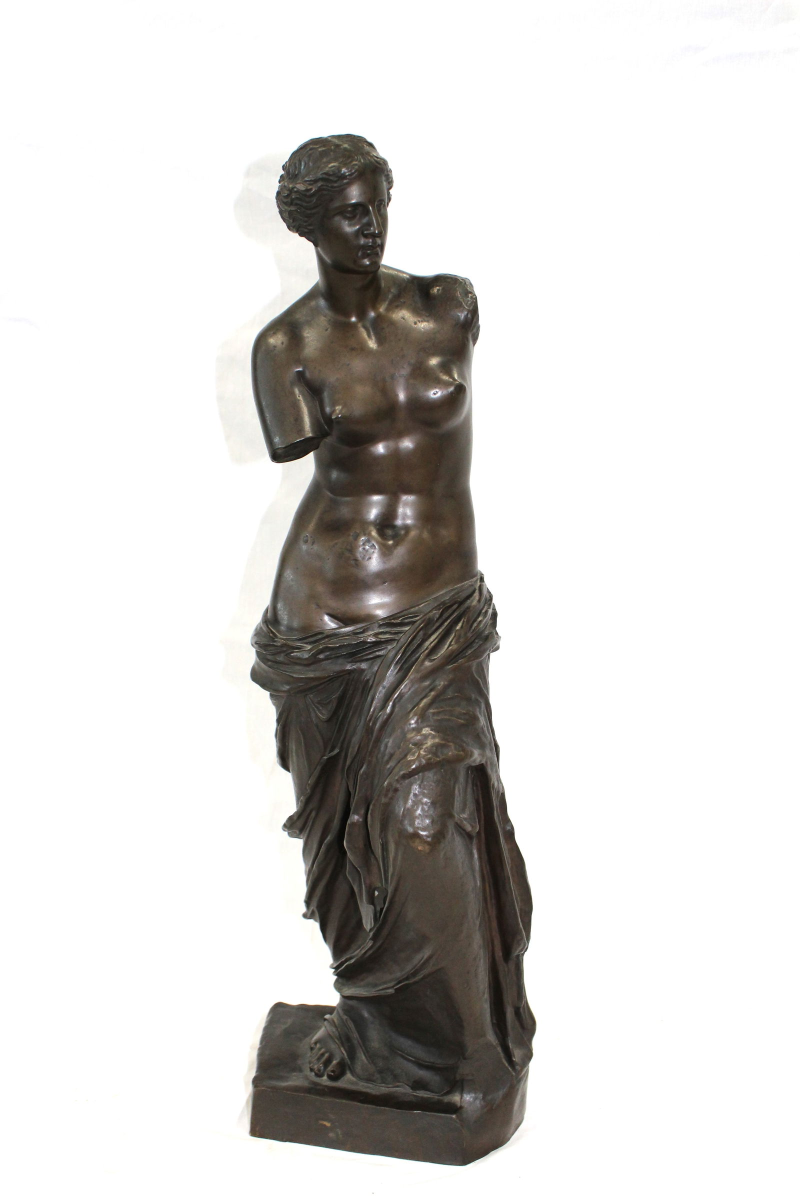 BRONZE STATUE OF VENUS DE MILO BY F