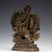 BRONZE STATUE OF YAMANTAKA IN