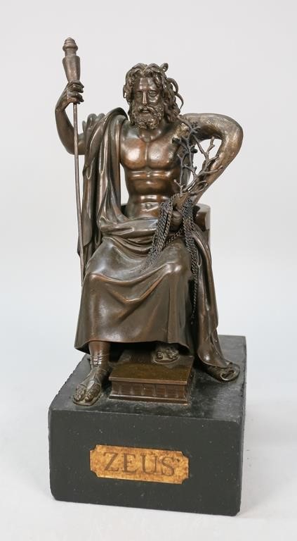 BRONZE STATUE OF ZEUS AT
