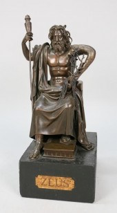 BRONZE STATUE OF ZEUS AT OLYMP