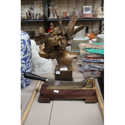 Bronze style statue, along with a
