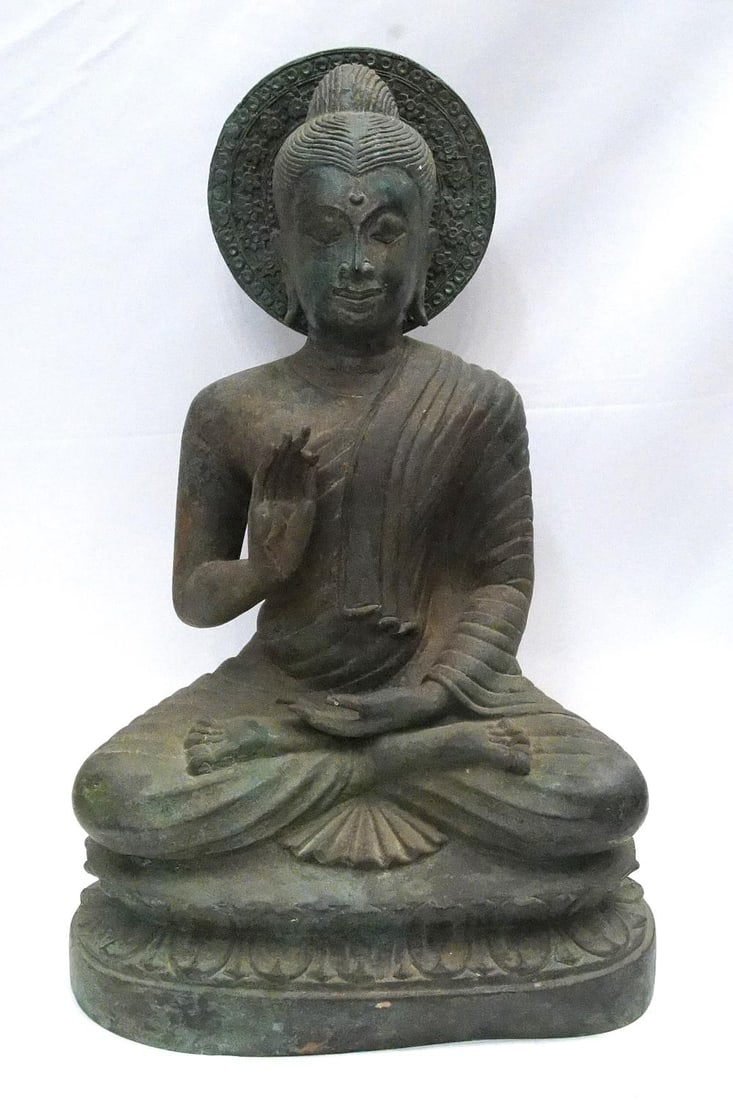 BRONZE SUKHOTHAI "GREEN" BUDDHA W