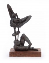 BRONZE SURREALIST FIGURE OF MA