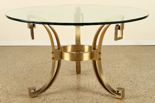 BRONZE TABLE ROUND GLASS TOP RING