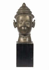 BRONZE THAI HEAD Royal Thai Po