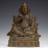 BRONZE TIBETAN BUDDHIST STATUE