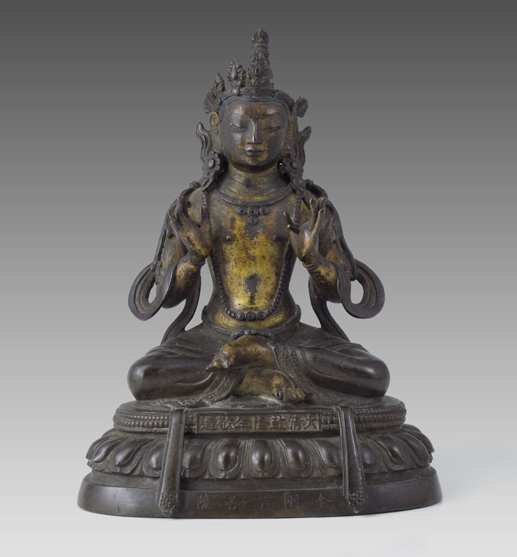 BRONZE TIBETIN BRONZE BUDDHA: 7