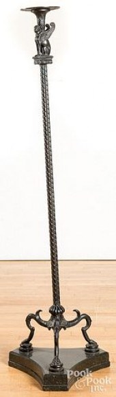 BRONZE TORCHèRE, WITH MARBLE B