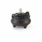 BRONZE TRIPOD CENSER WITH A WO