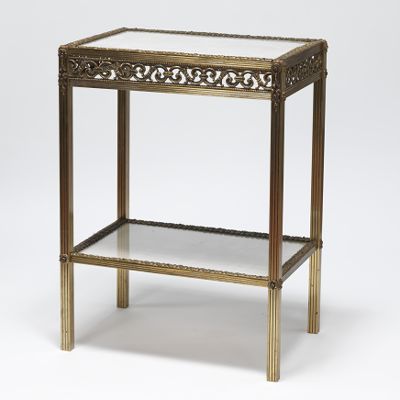 Bronze Two Tiered Lamp Table French
