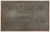 BRONZE U.S. NAVAL FORCES PLAQU