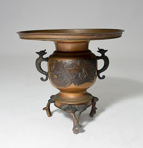 BRONZE USUBATA IKEBANA FLOWER