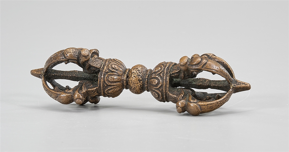 Bronze vajra; L: 4 1/2" (approx.)