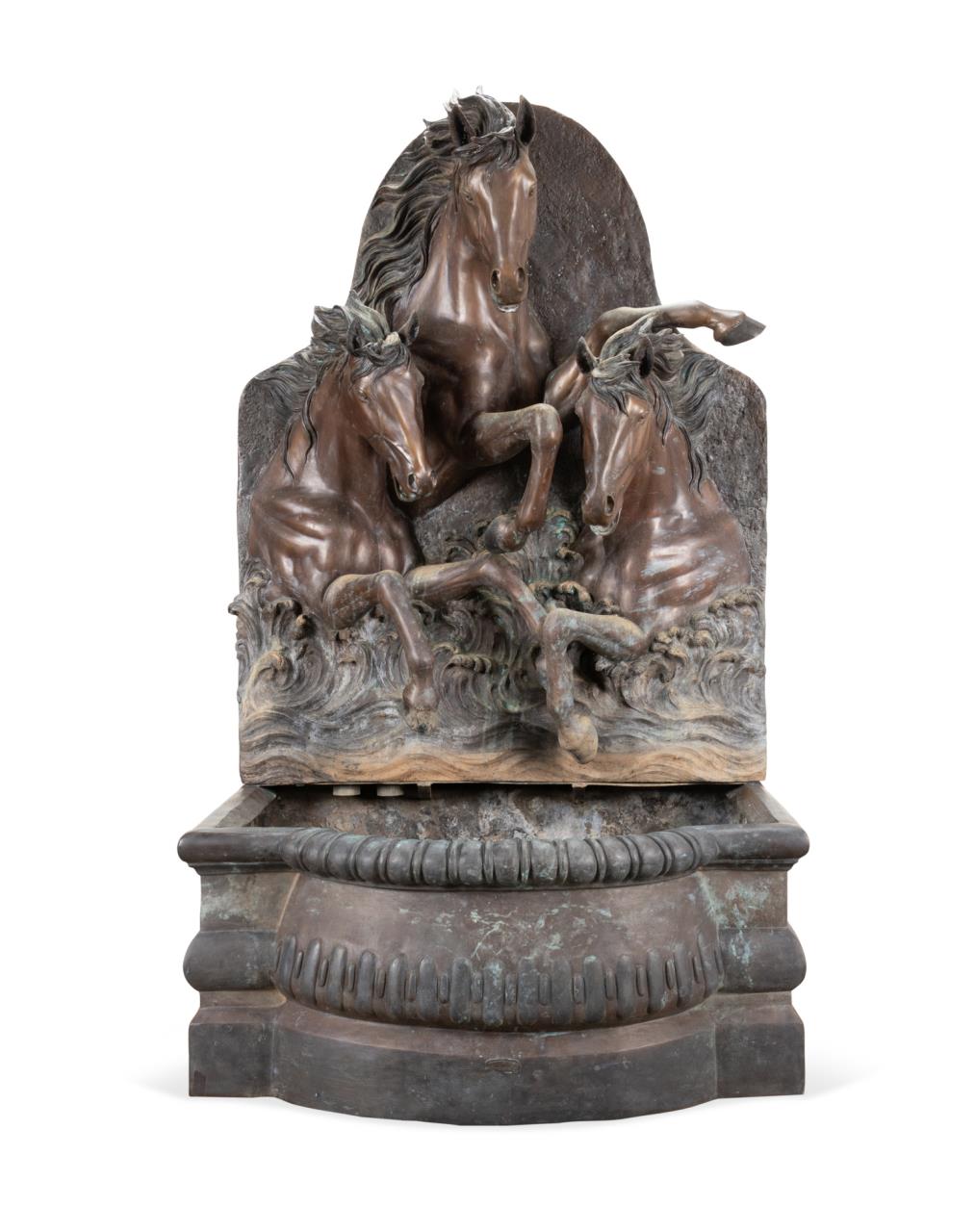 BRONZE WALL FOUNTAIN AFTER