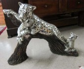 BRONZE WILDLIFE SCULPTURE, LEO