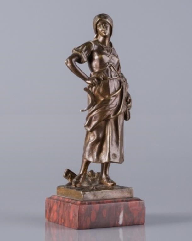 BRONZE, YOUNG WOMAN, LATE 19TH