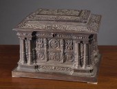 BRONZED CAST IRON DESKTOP BOX,