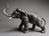 BRONZED CLAD FIGURE OF AN ELEP