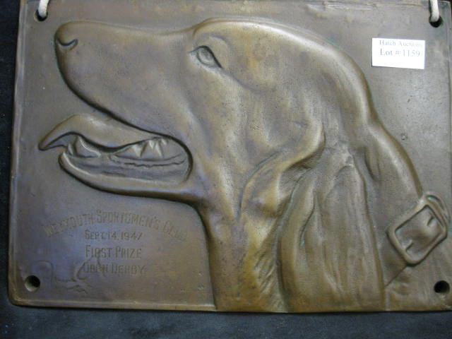 Bronzed Dog Plaque trophy