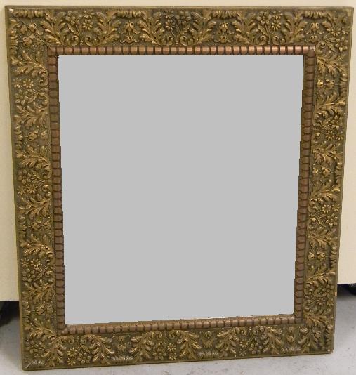 Bronzed foliate relief frame with