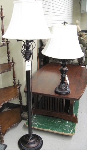 BRONZED METAL FLOOR AND TABLE