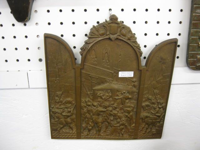Bronzed Plaque Battle Scene in