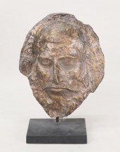 BRONZED PLASTER MASK OF PAUL G