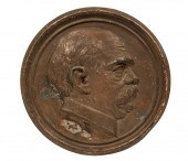 BRONZED PORTRAIT PLAQUE OF OTT