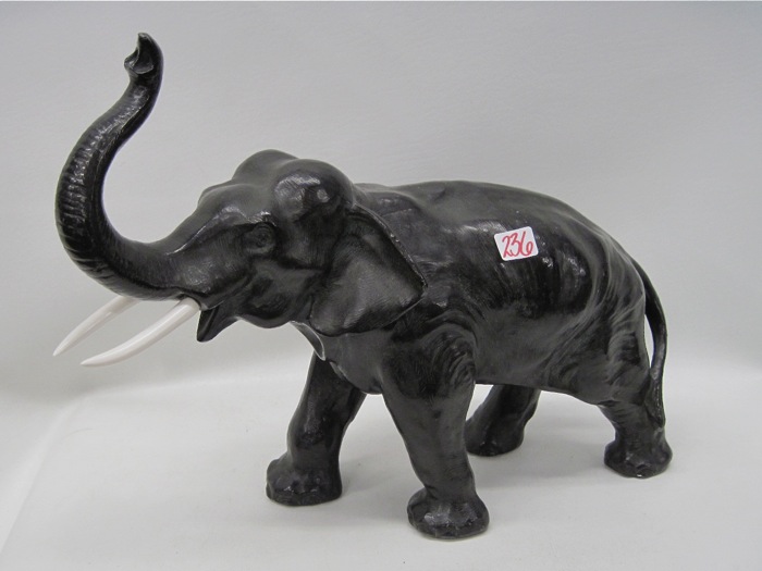 BRONZED SPELTER ELEPHANT
