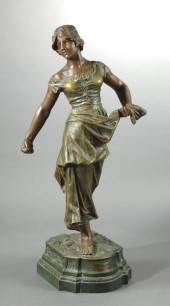 BRONZED SPELTER FLOOR STATUE '