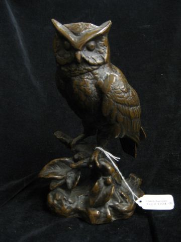 Bronzed Statue of Owl on His