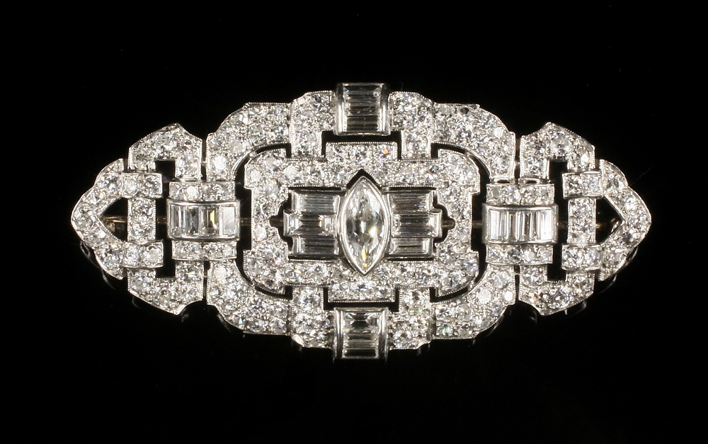 BROOCH - Art Deco Platinum and