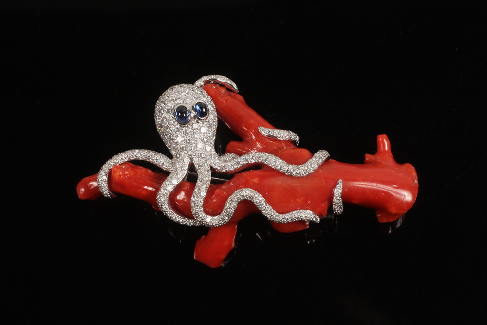 BROOCH - One platinum handmade