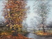 BROOKE, AUTUMN FOREST LANDSCAP