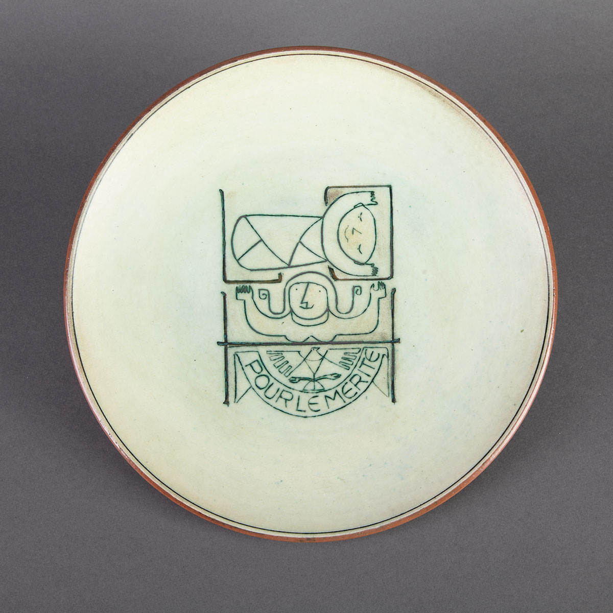 Brooklin Pottery Plate ??~Pour le