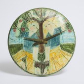 Brooklin Pottery Wall Clock, T