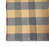 Brown and orange rag rug in a