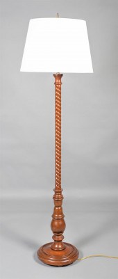 BROWN BARLEYTWIST WOODEN FLOOR