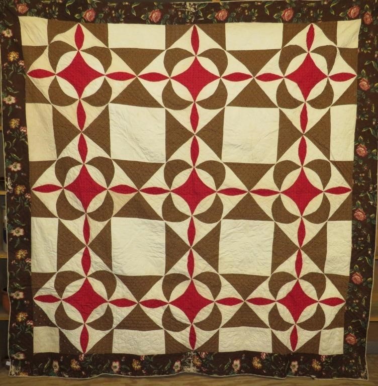 BROWN CHINTZ BORDERED
