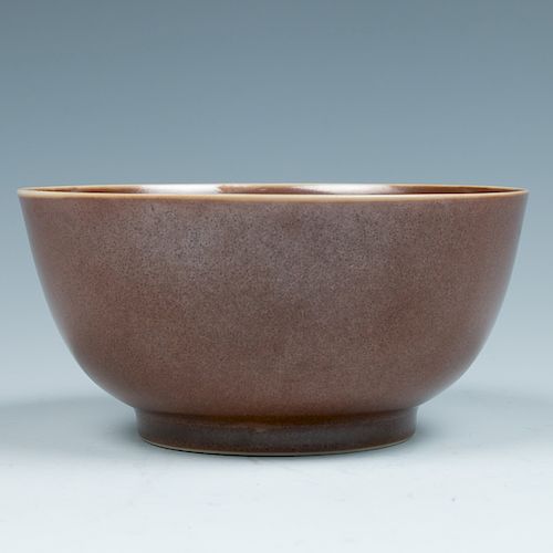 BROWN GLAZED BOWL, QIANLONG MARK