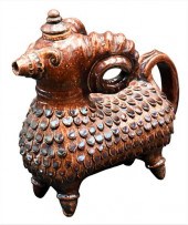 BROWN GLAZED GERMAN STONEWARE