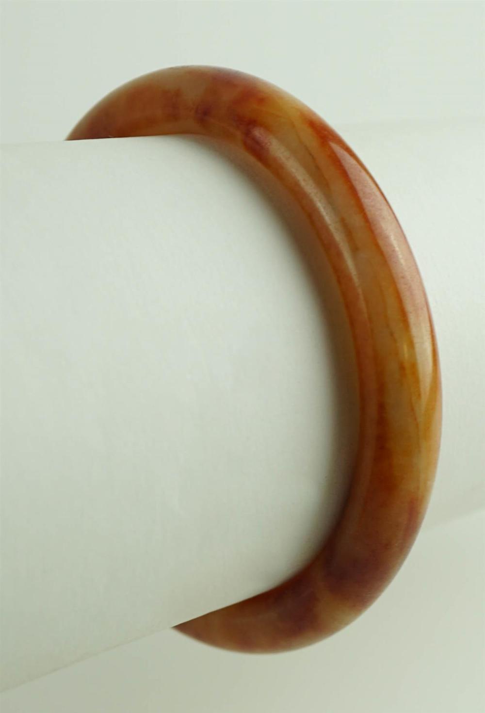 BROWN JADE BANGLE BRACELETBROWN