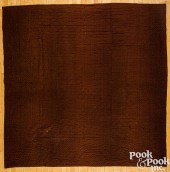 BROWN LINSEY WOOLSEY QUILT, EA