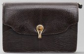 BROWN LIZARD CLUTCH HANDBAG Vi
