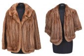 BROWN MINK CAPELET AND JACKETm