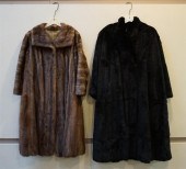 BROWN MINK COAT AND BLACK SEAL
