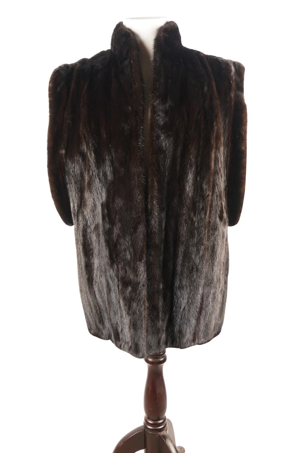 BROWN MINK FUR VESTwith 'Made in