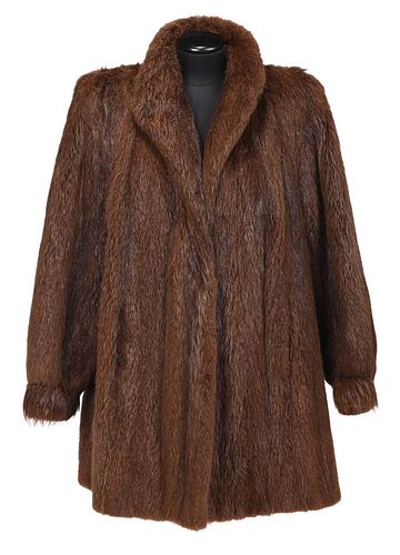 BROWN MUSKRAT FUR COAT20th century,