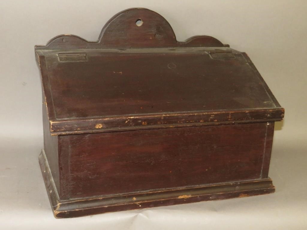 BROWN PAINTED SLANT LID WALL CANDLE